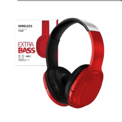 Wireless Hifi Stereo Headset E 60BT with Mic and Volume Control Red Wireless Hifi Stereo Headset E 60BT with Mic and Volume Control Red